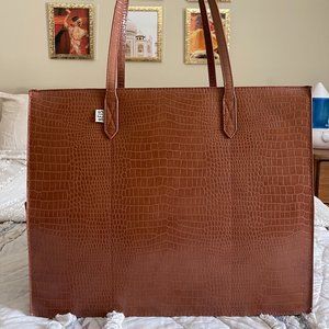 Beis Work Tote Cognac Croc